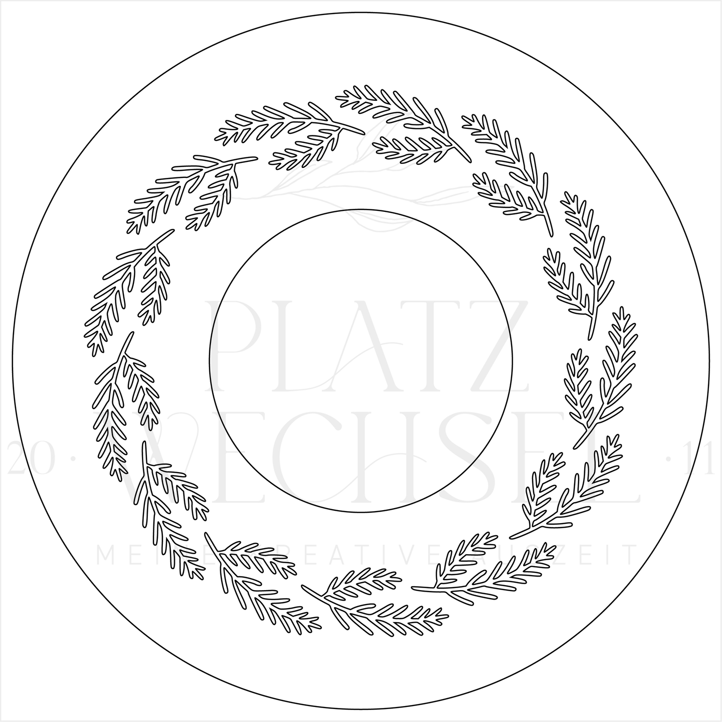 Schablone I Kranz I 23 cm