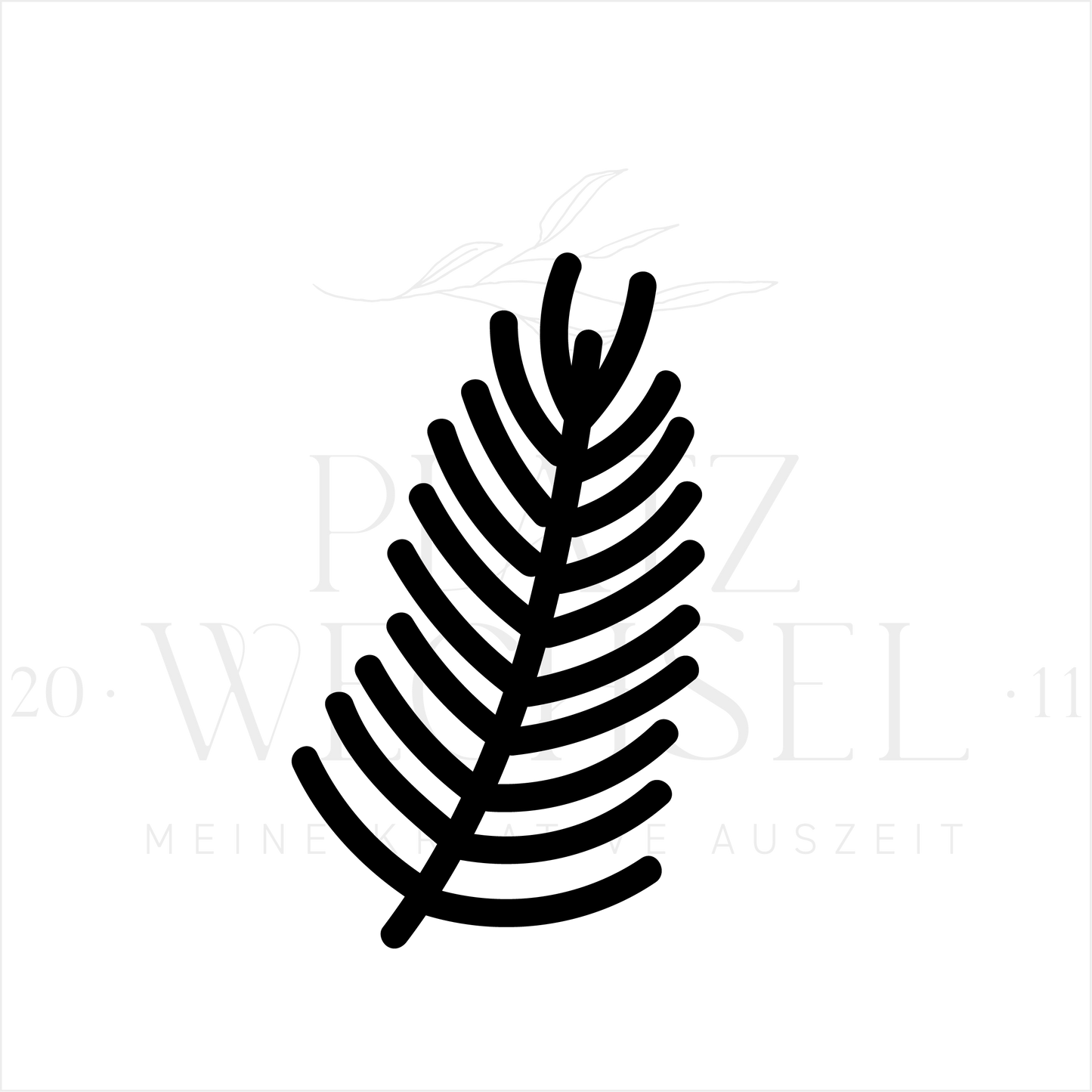 Ministempel | Zweig | ø 2 cm