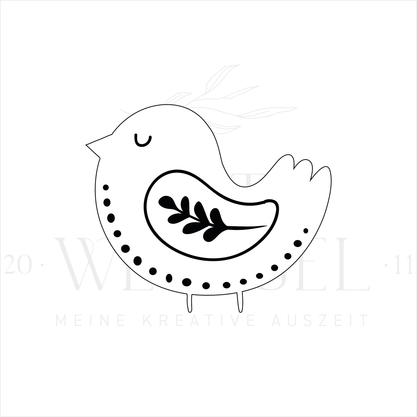 Holzstempel | Taube | 3 x 3 cm