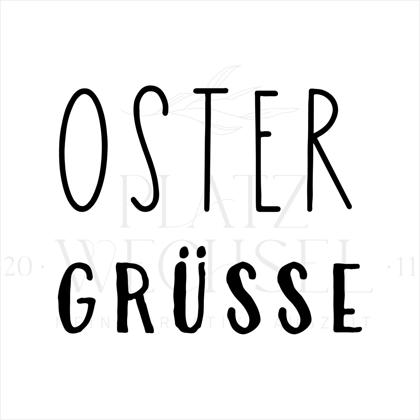 Holzstempel | Oster Grüsse | 3 x 3 cm