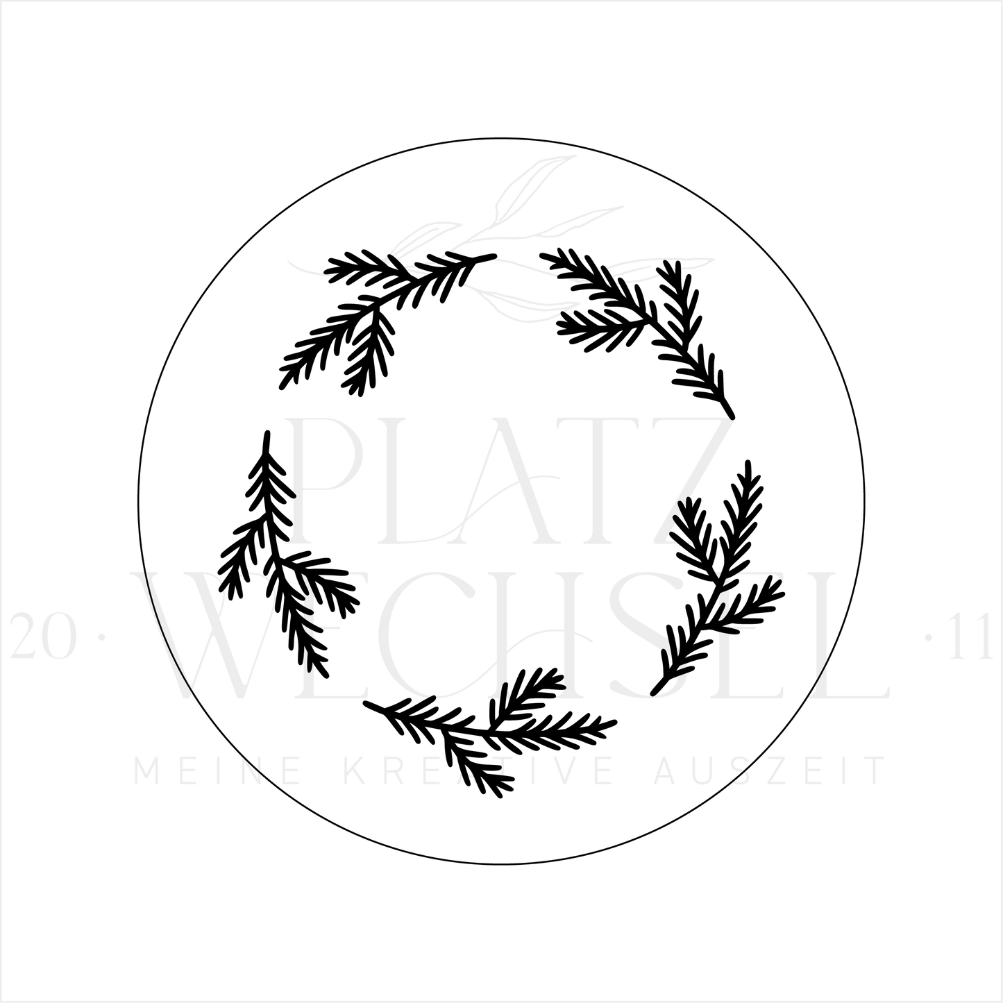 Schablone I "Tannenzweige" I 15 cm