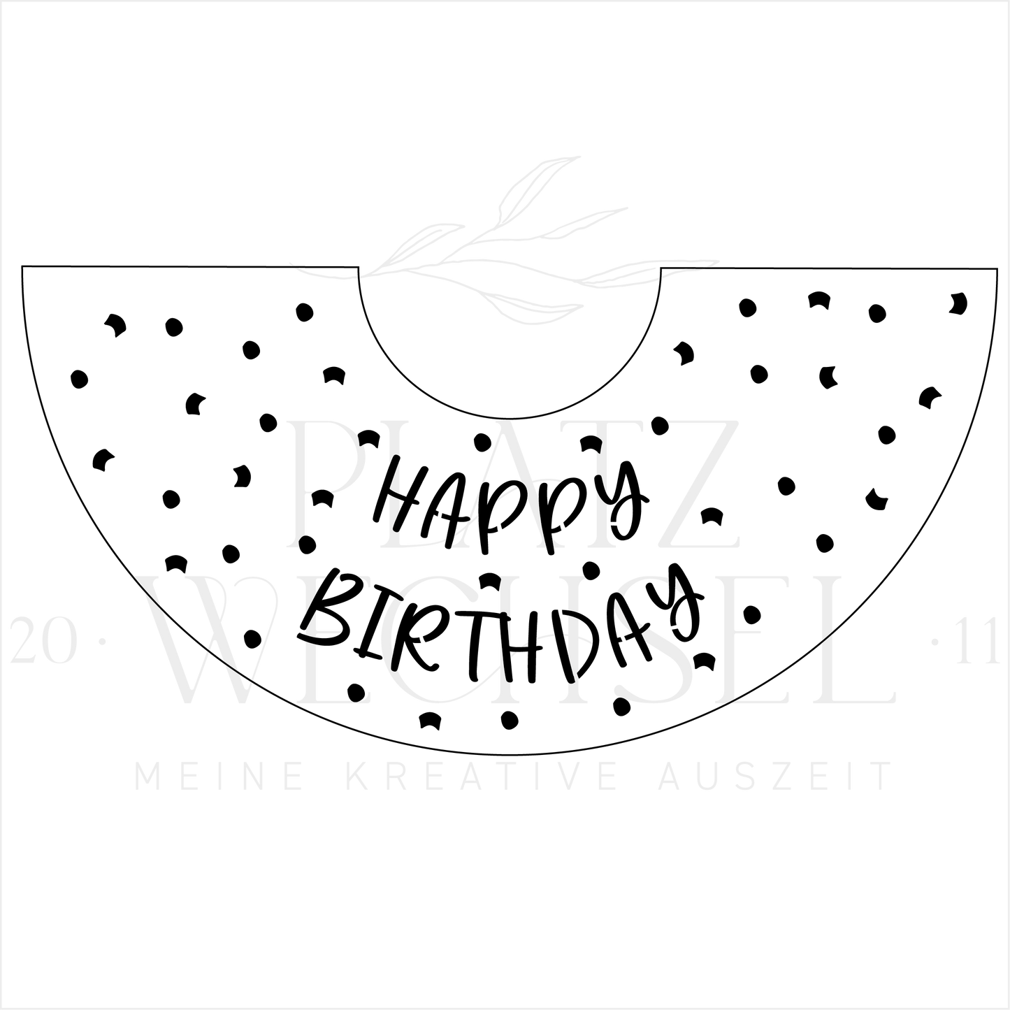 Schablone | Schirmchen | Geburtstag
