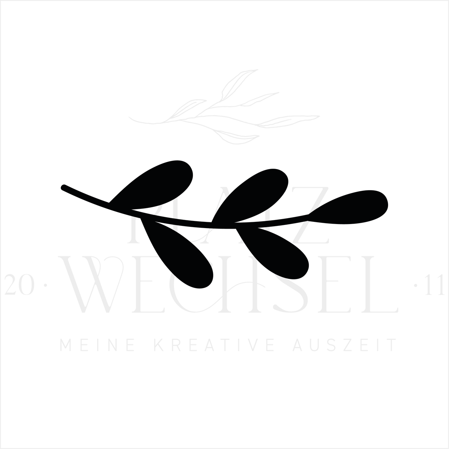 Ministempel | Zweig | 3,5 x 2 cm