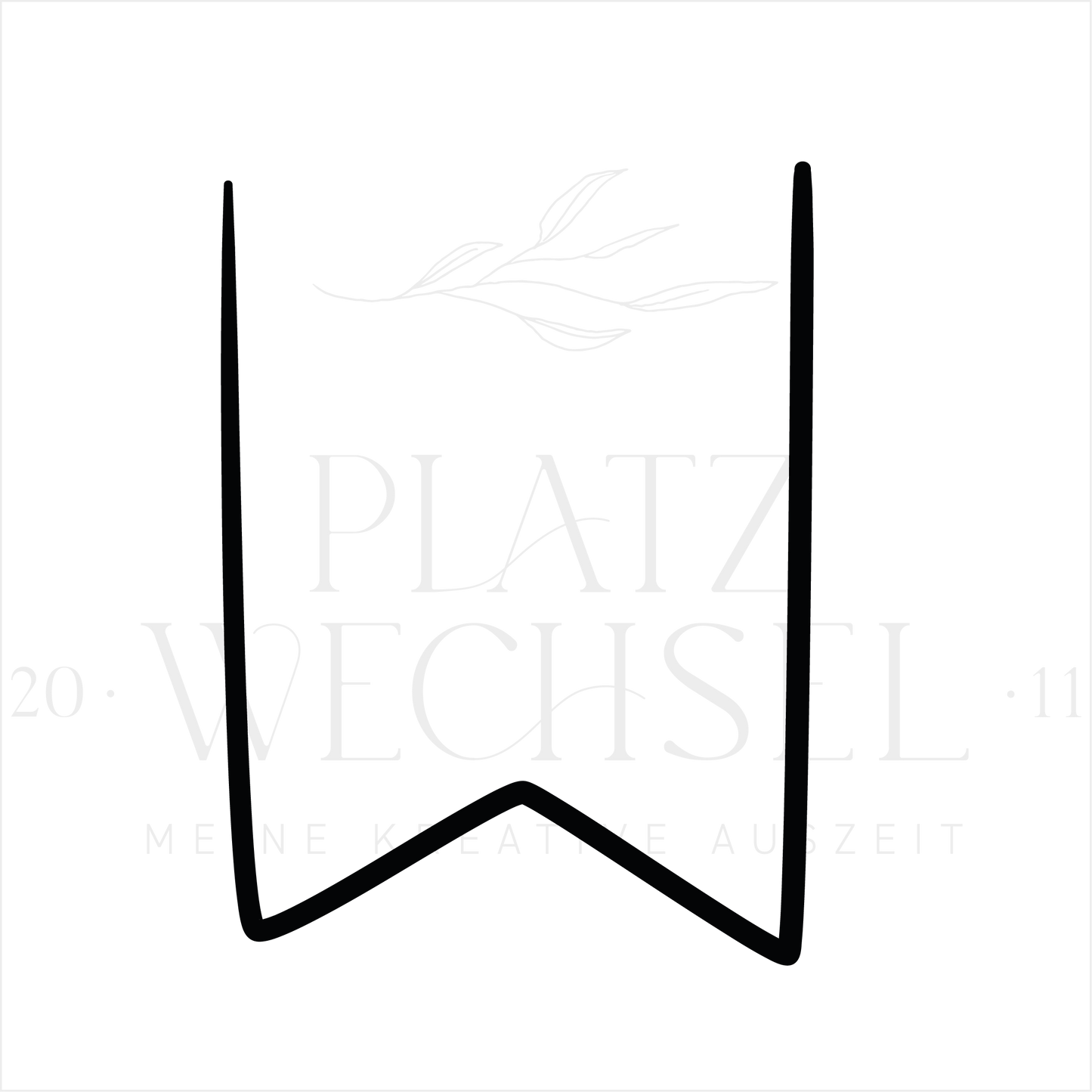 Holzstempel | "Wimpel" | 3 x 3 cm