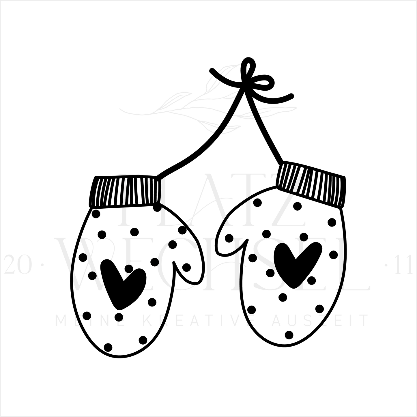 Holzstempel | Handschuhe | 5 x 5 cm