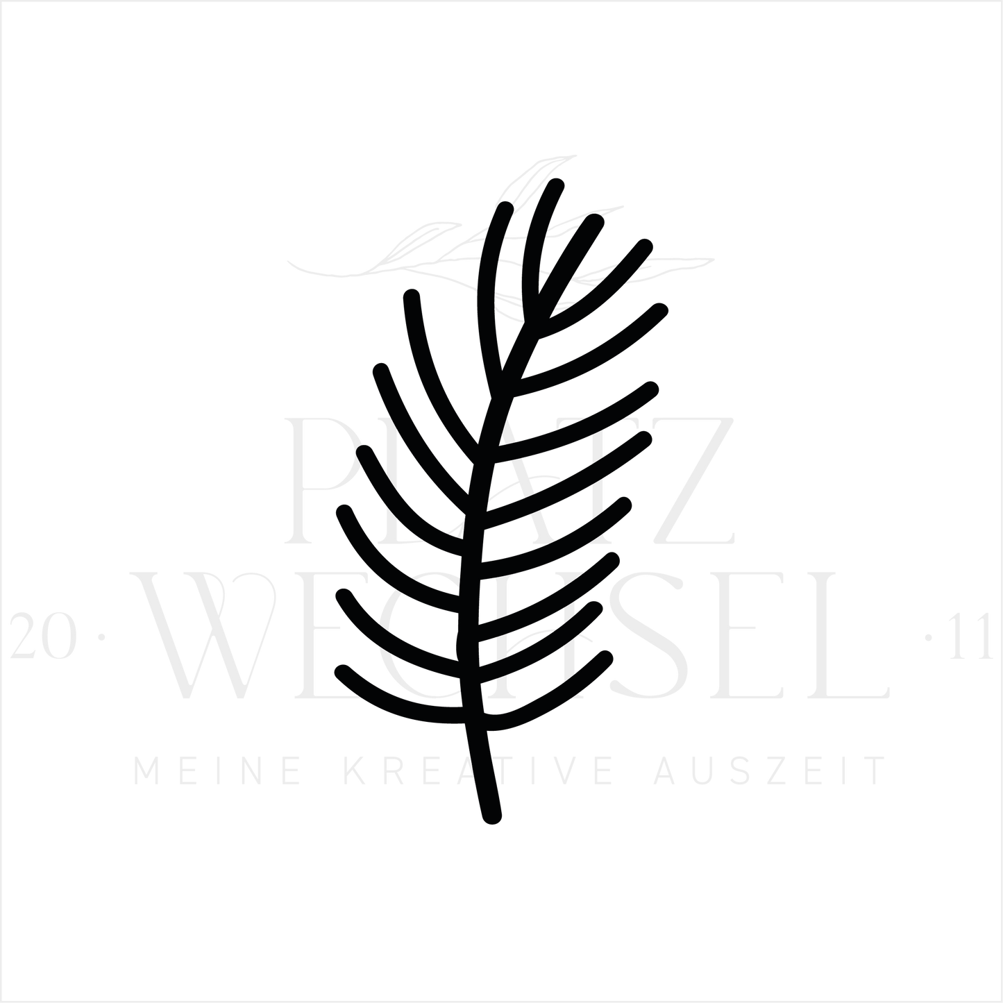 Ministempel | Zweig | 1,5 x 1 cm