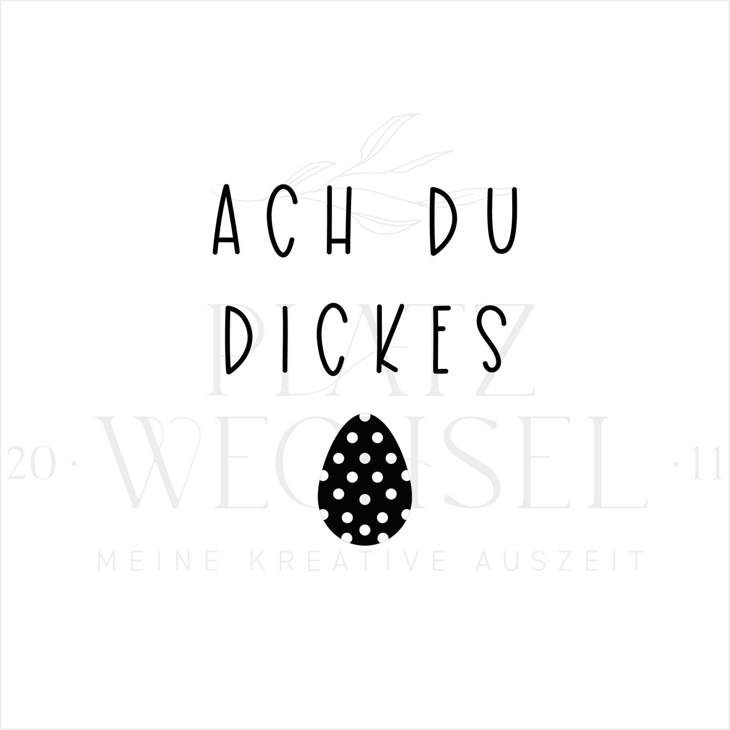 Holzstempel | Ach du dickes Ei | 3 x 3 cm