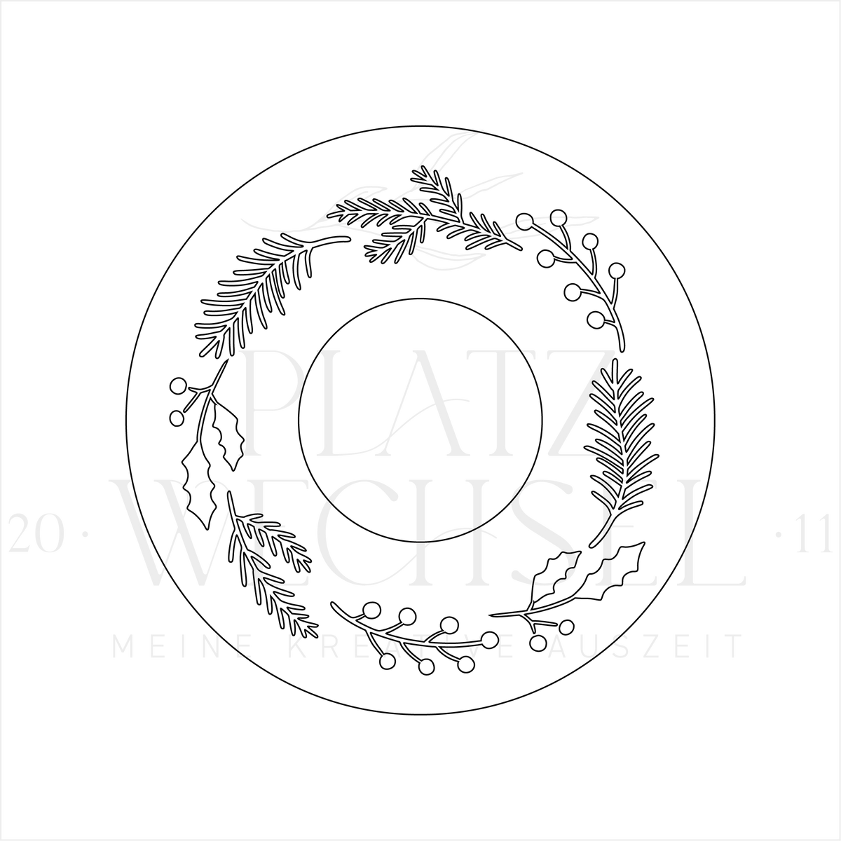 Schablone I Tannenkranz I ab 14,5 cm