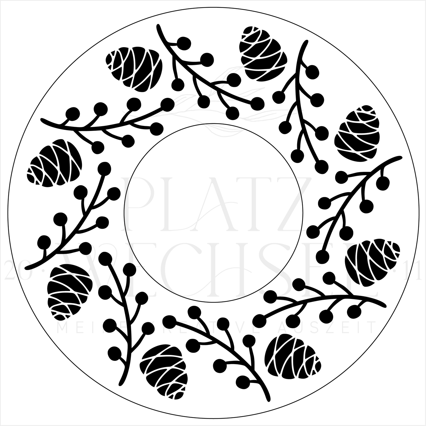 Schablone I Winterkranz I 24 cm