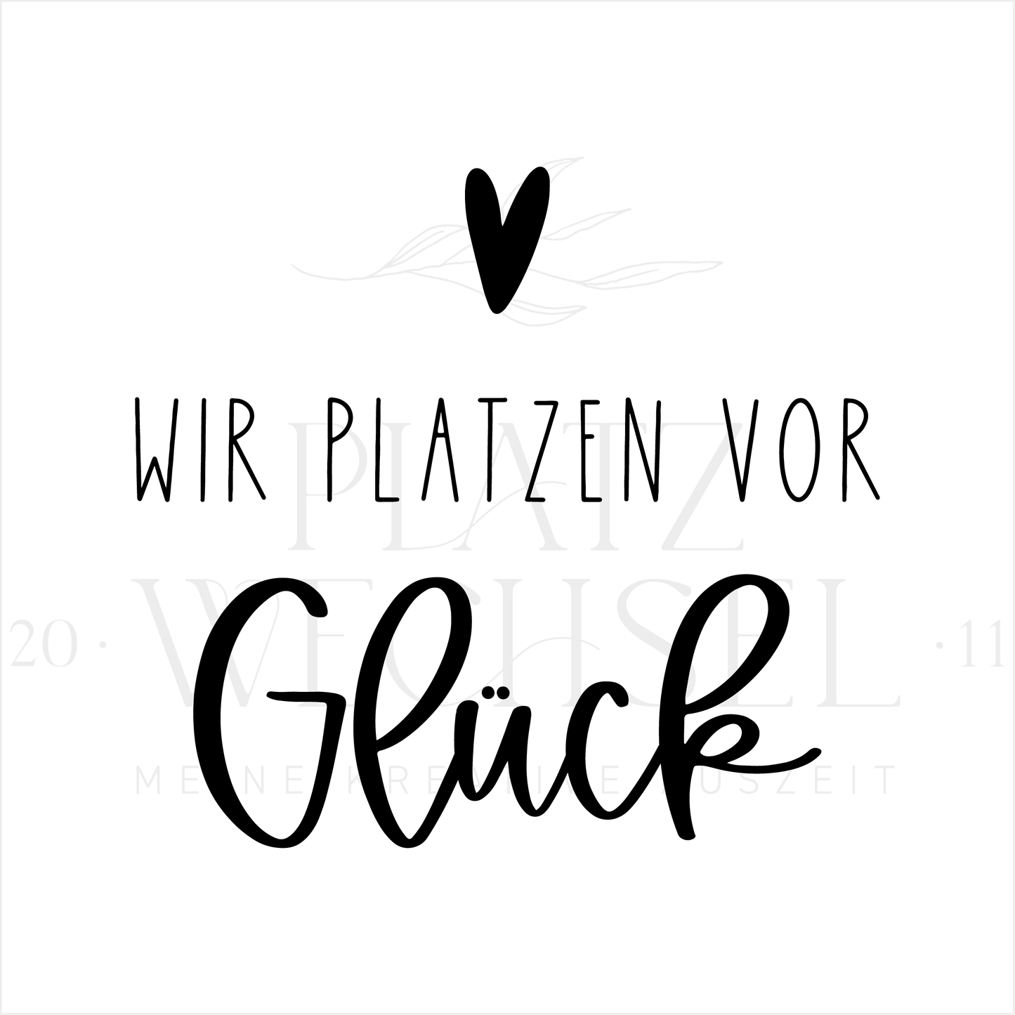 Holzstempel | wir platzen vor Glück | 5 x 5 cm