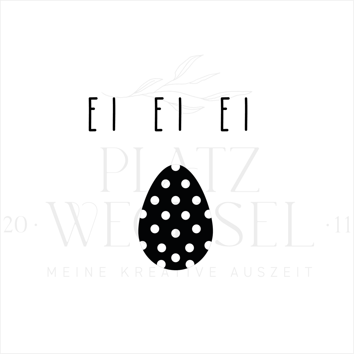 Holzstempel | Ei Ei Ei | 3 x 3 cm