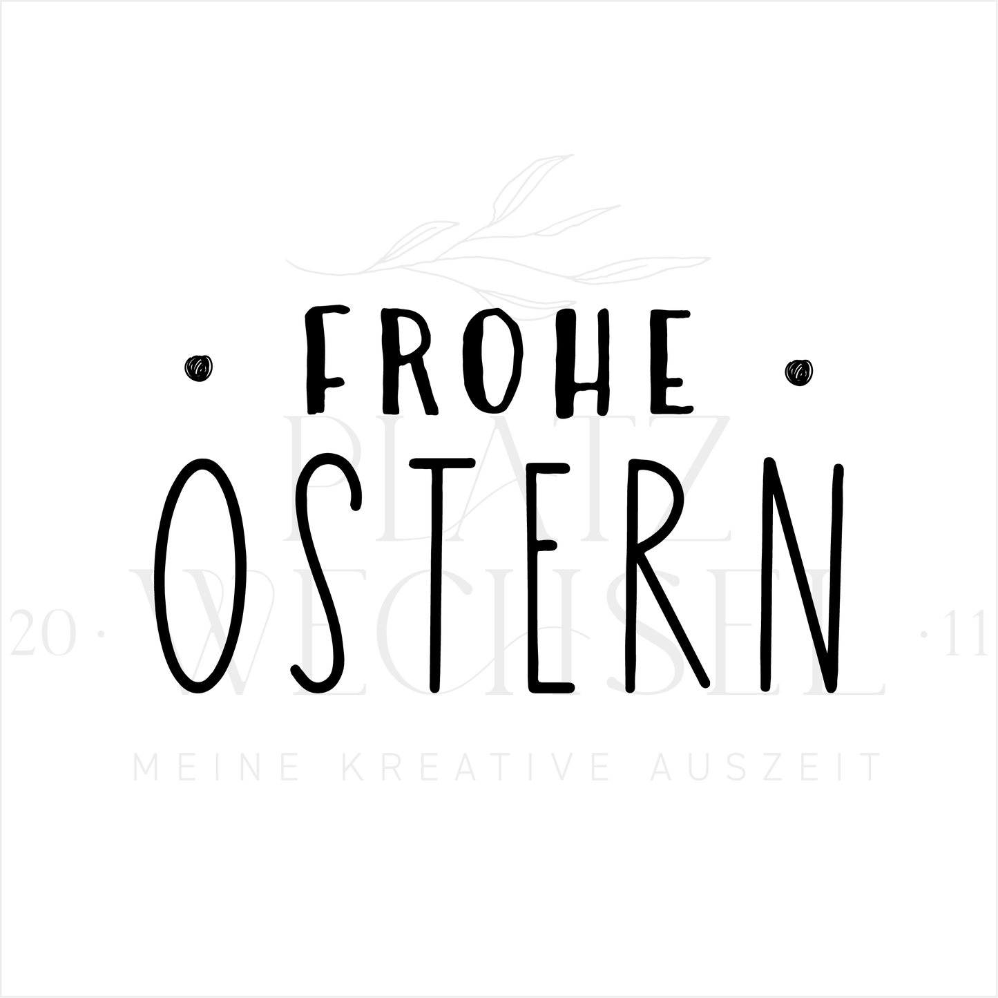 Holzstempel | Frohe Ostern | 3 x 3 cm