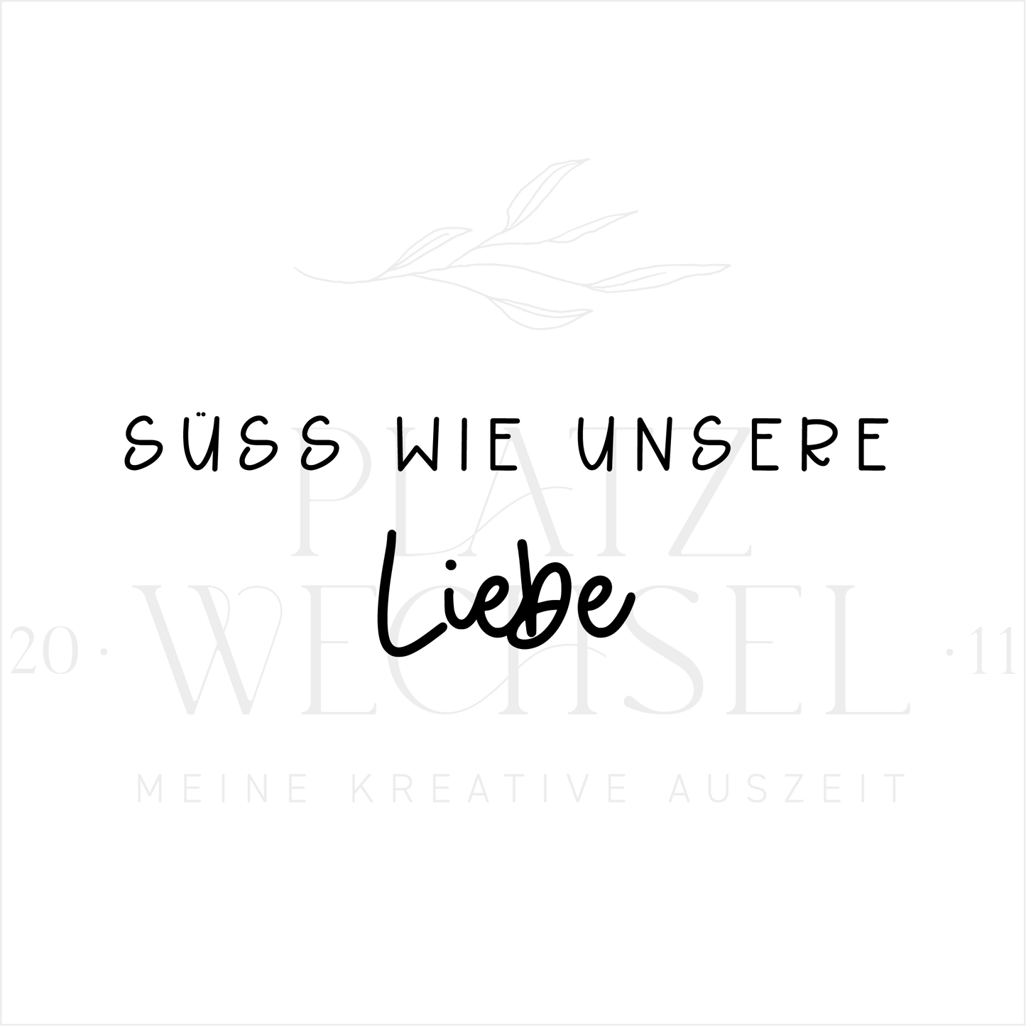 Holzstempel | Süss wie unsere Liebe | 3 x 6 cm