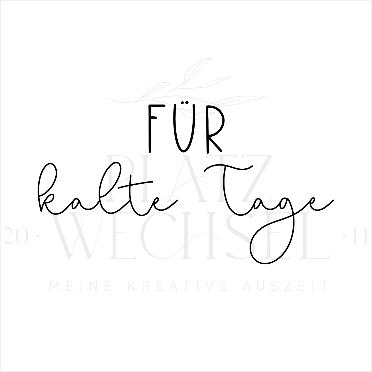 Holzstempel | Für kalte Tage | 3 x 6 cm