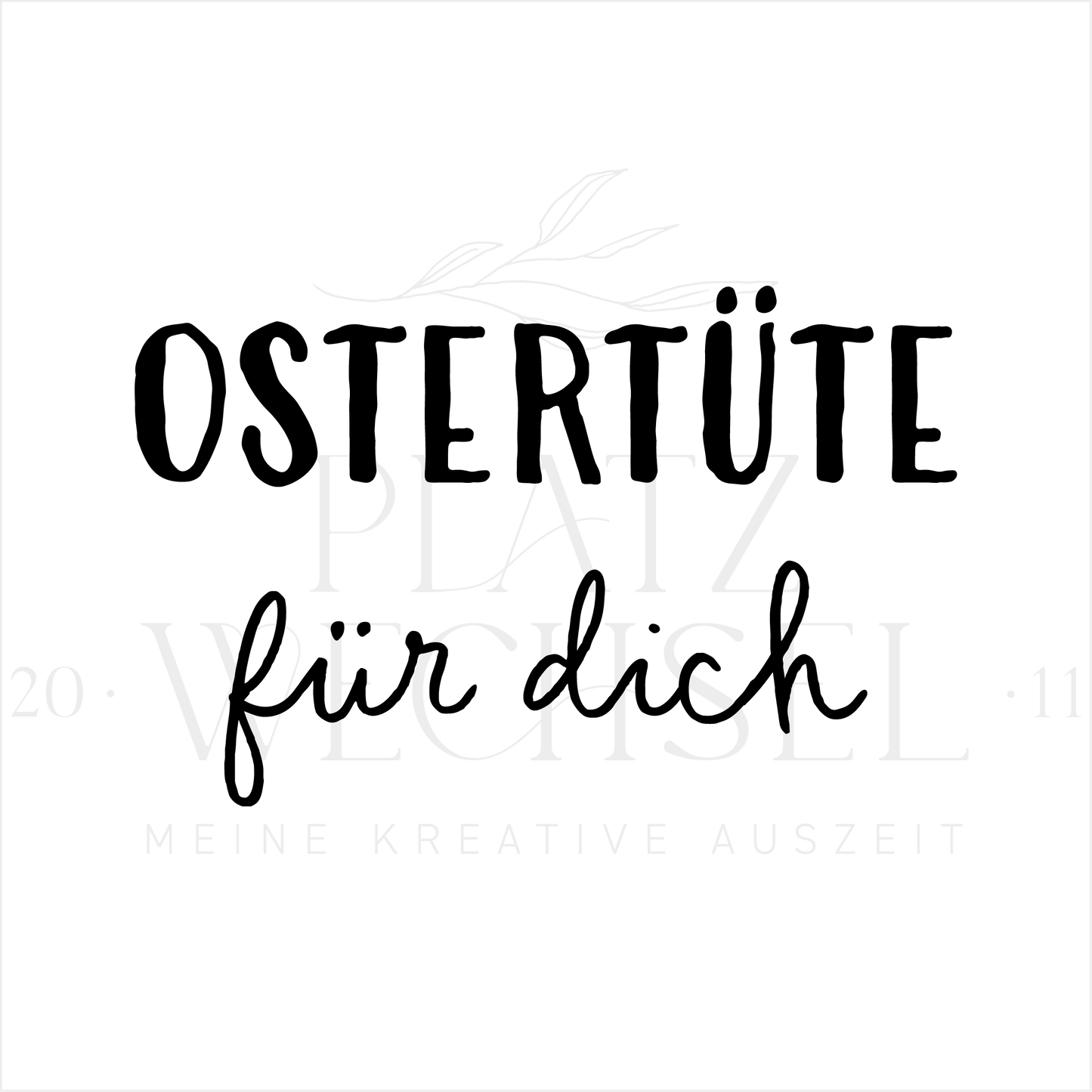 Holzstempel | Ostertüte für dich | 3 x 3 cm