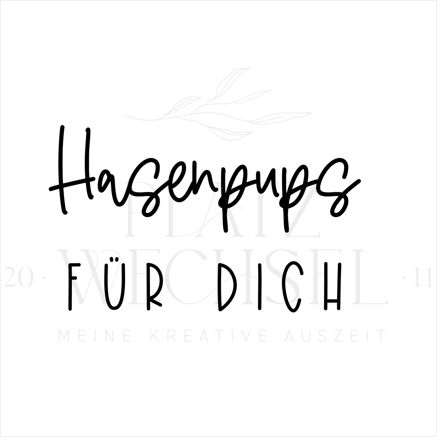 Holzstempel | Hasenpups für dich | 3 x 6 cm
