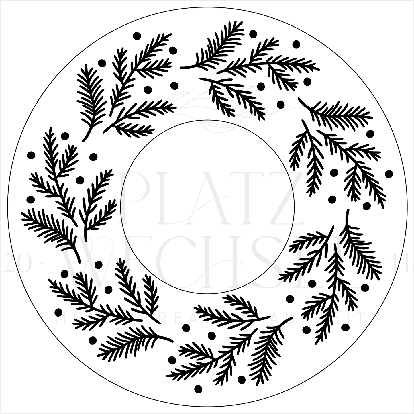 Schablone I Winterkranz I 24 cm