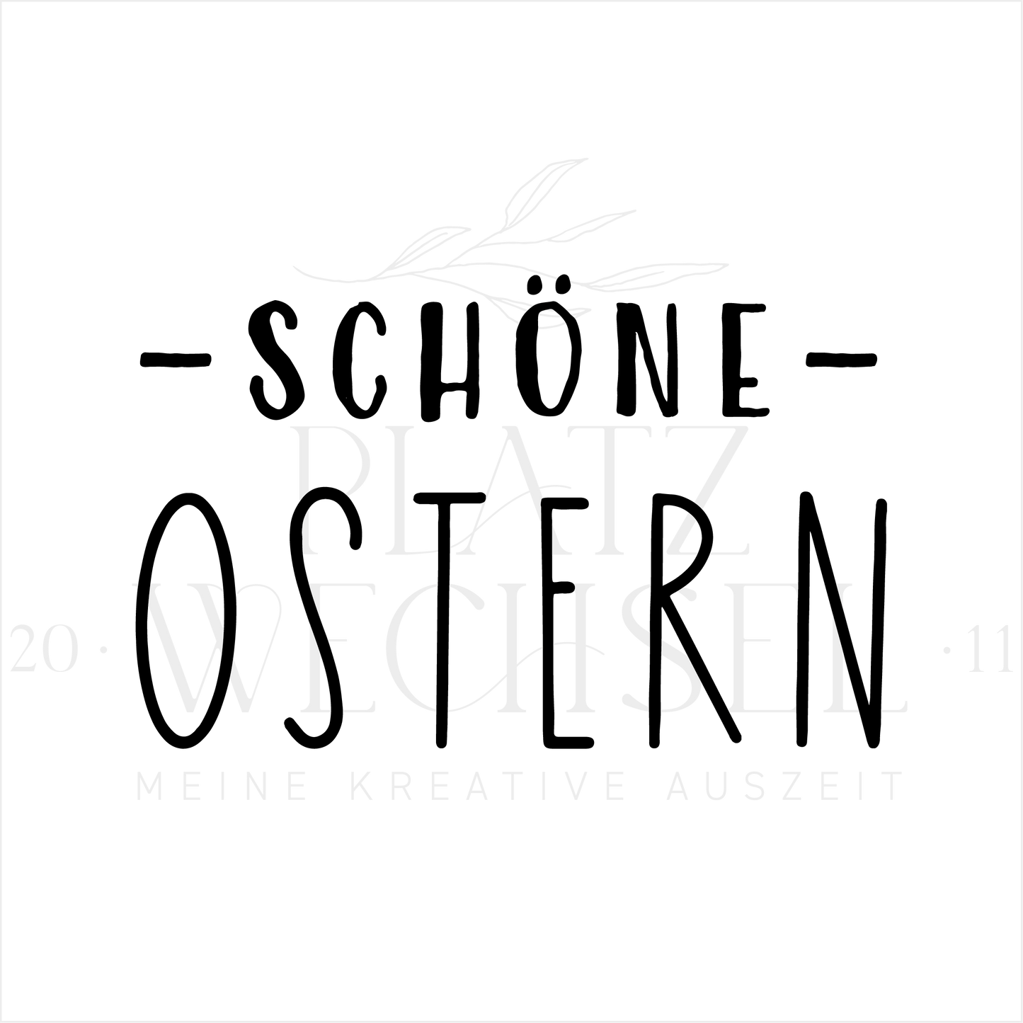 Holzstempel | Schöne Ostern | 3 x 3 cm