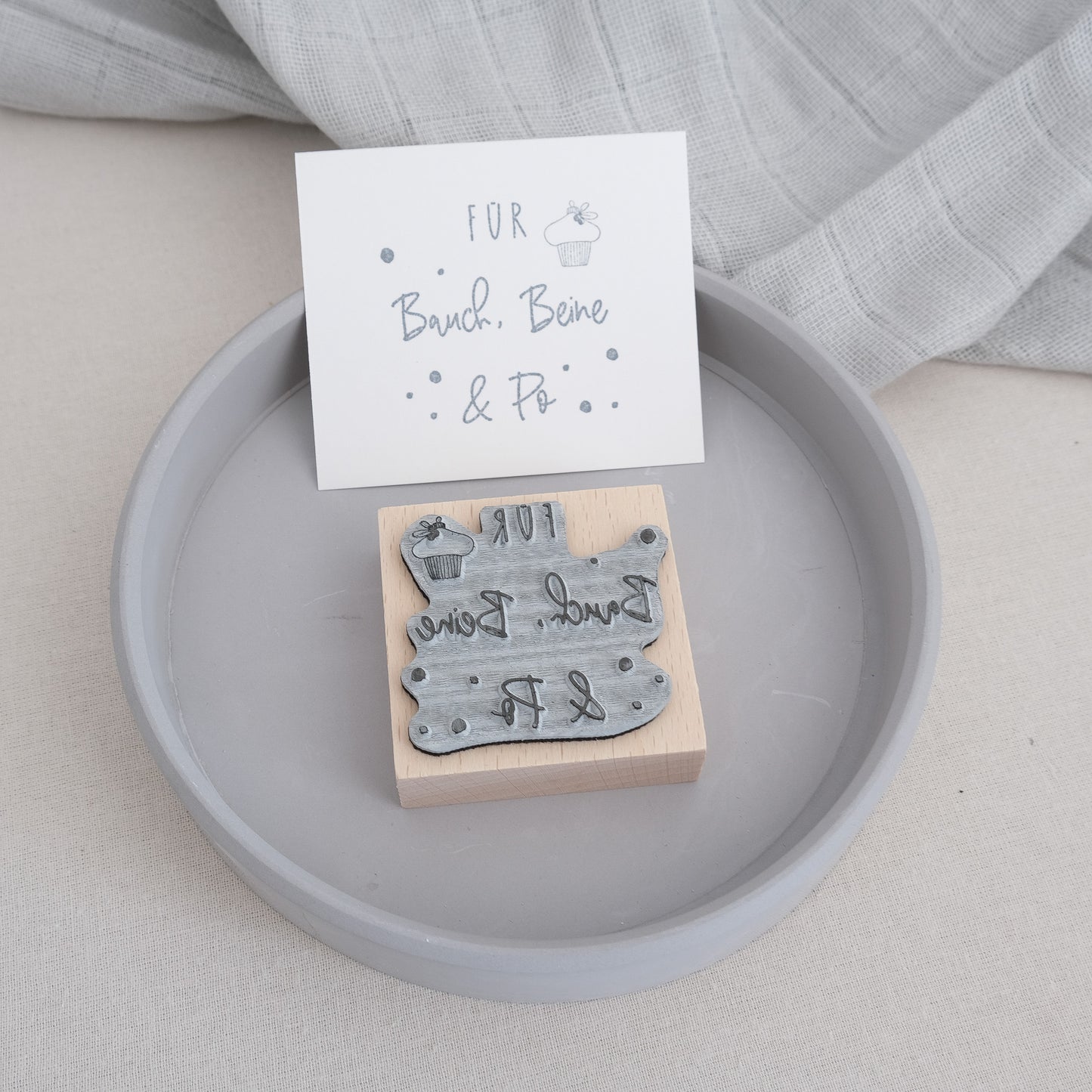 Holzstempel | Für Bauch, Beine & Po | 5 x 5 cm