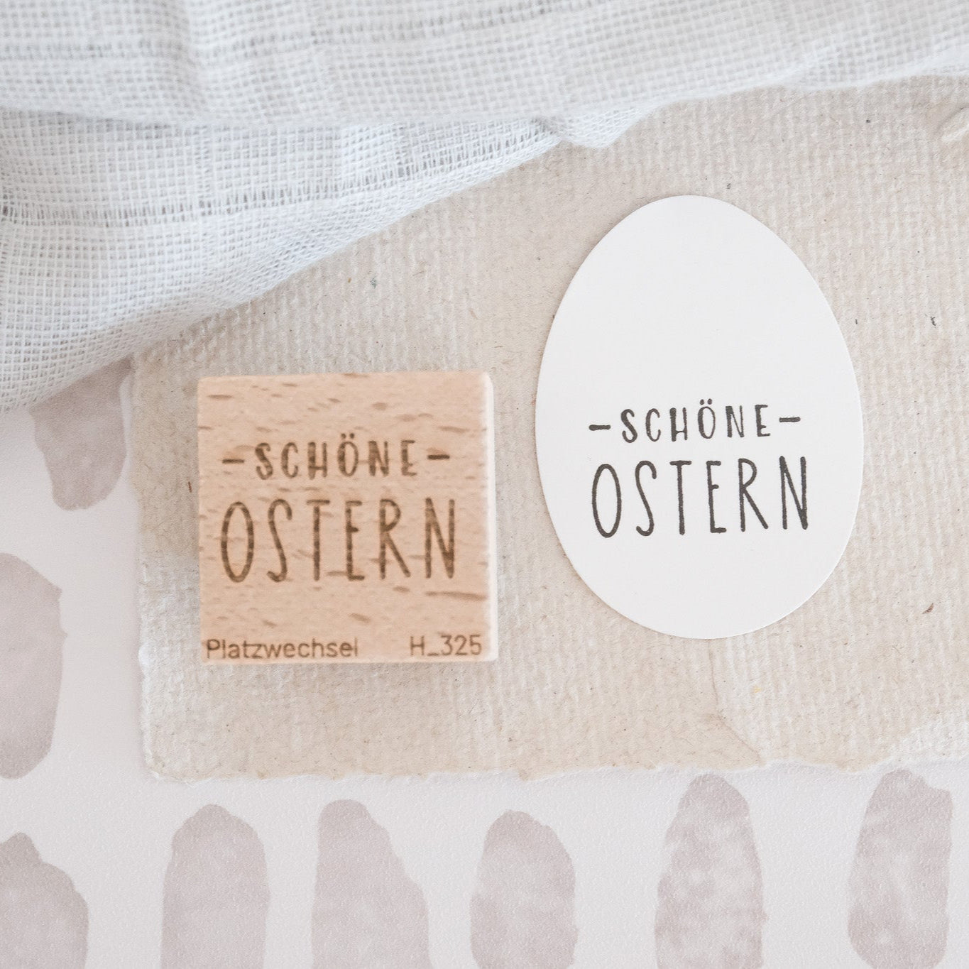 Holzstempel | Schöne Ostern | 3 x 3 cm
