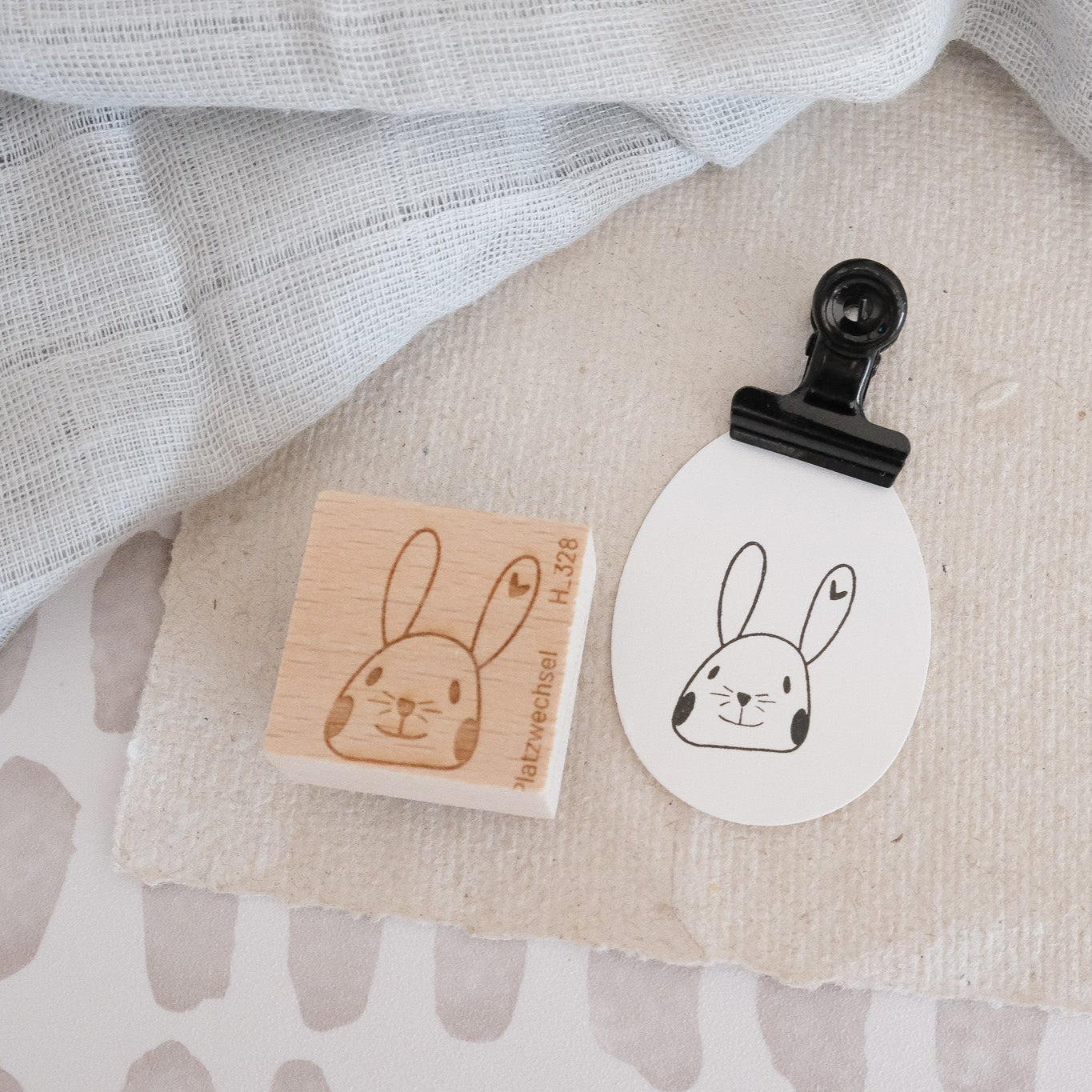 Holzstempel | Hase | 3 x 3 cm
