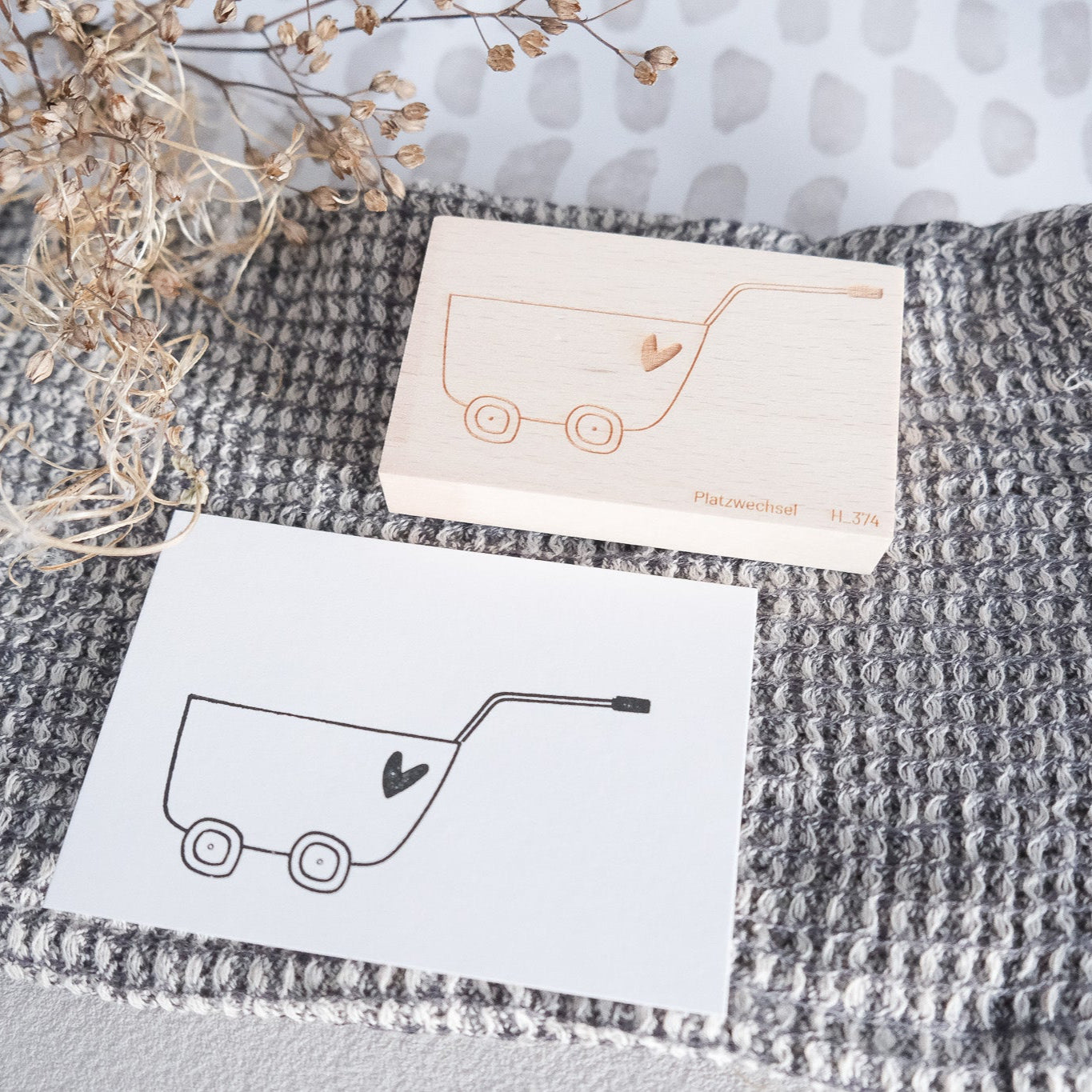 Holzstempel | Bollerwagen | 5 x 8 cm