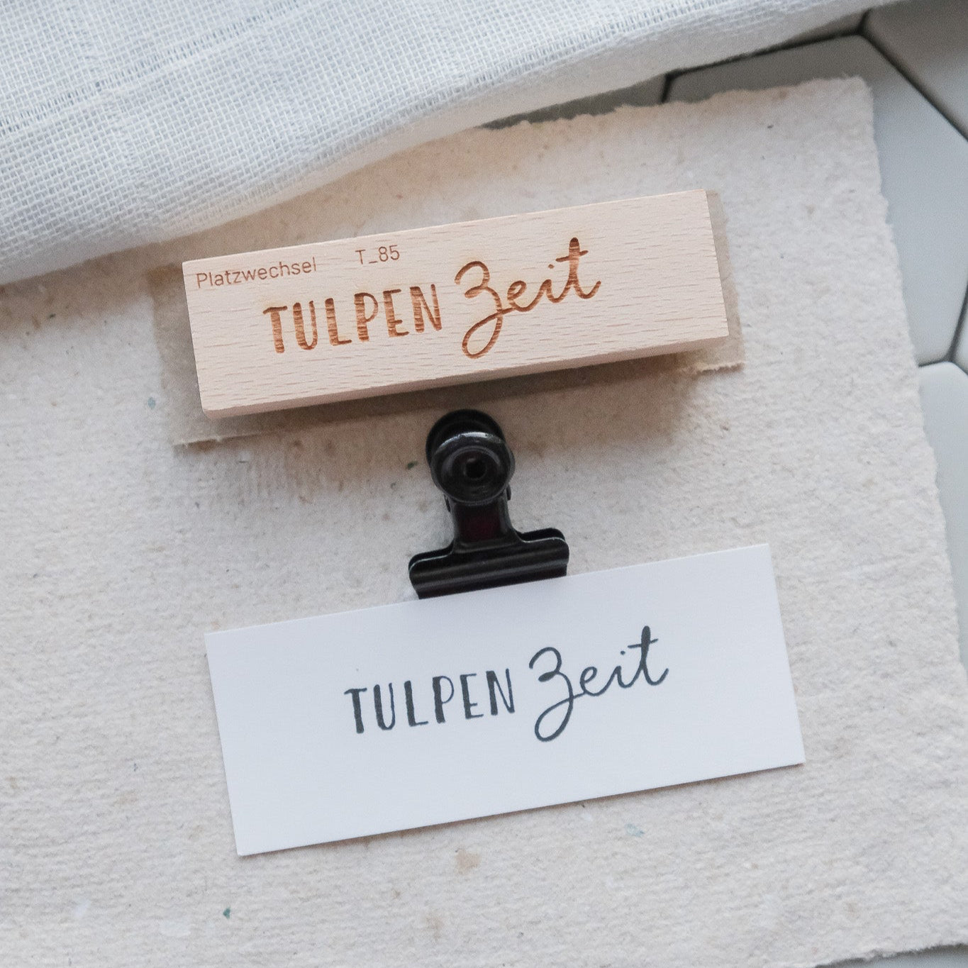 Textstempel | Tulpenzeit | 7 cm
