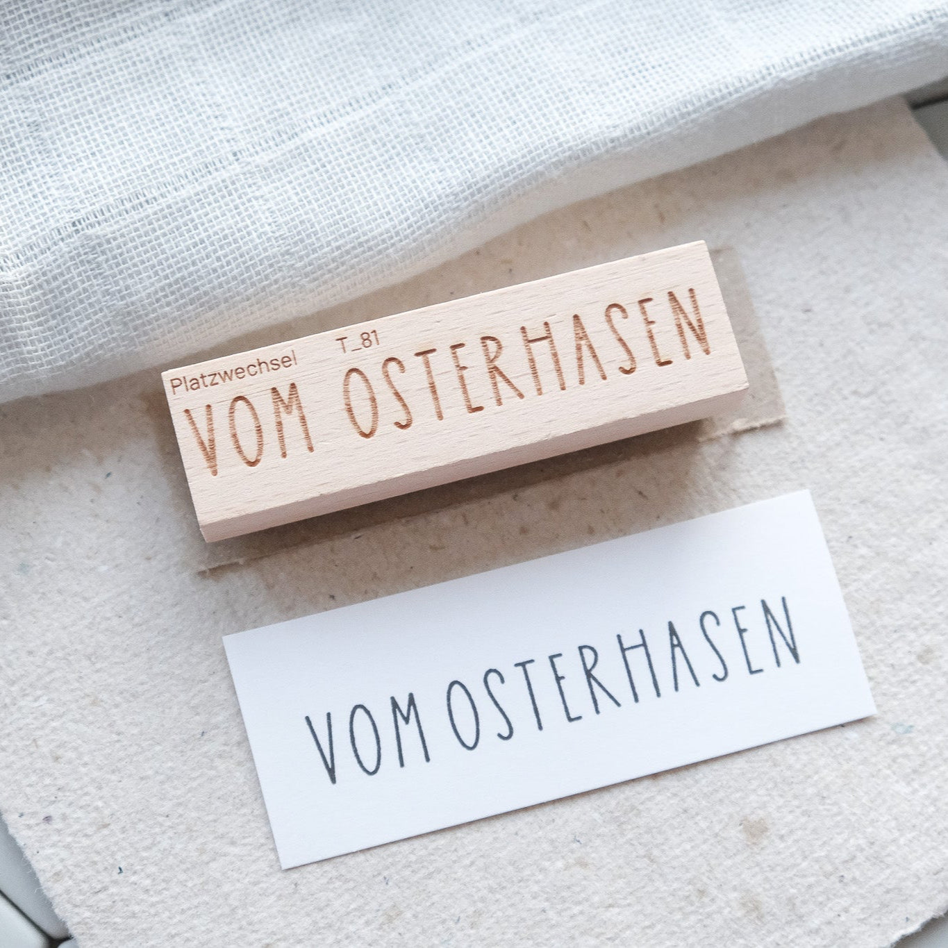 Textstempel | vom Osterhasen | 7 cm