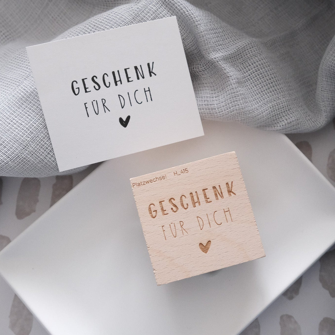VORVERKAUF | Holzstempel | Geschenk für dich | 5 x 5 cm