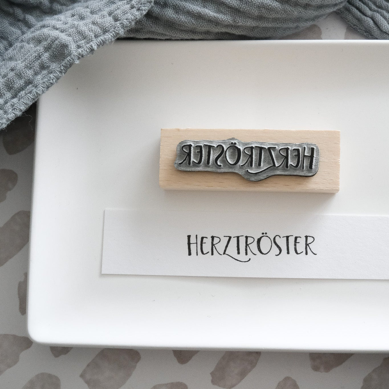 Textstempel | Herztröster | 6 cm