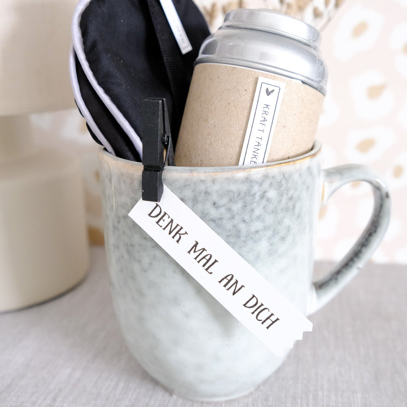 Textstempel | Denk mal an Dich | 7 cm