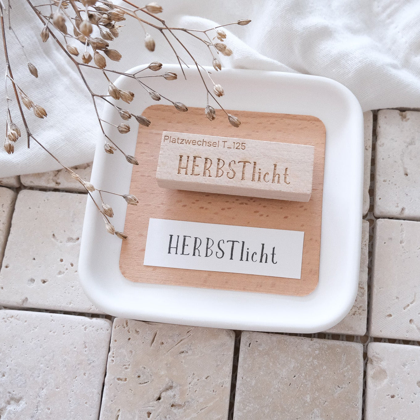 Textstempel "Herbstlich" 7 cm
