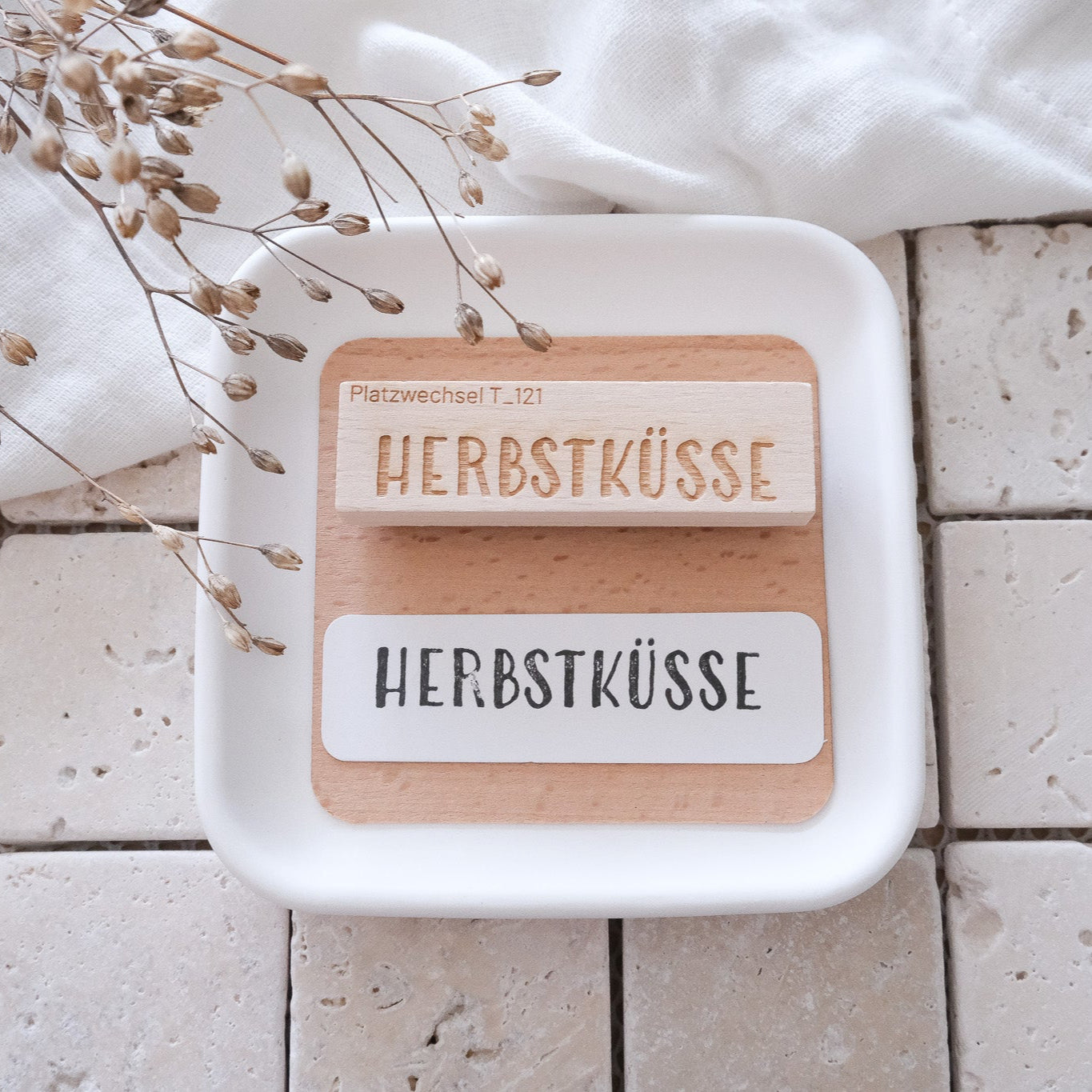 Textstempel Herbstküssse 7 x 1 cm