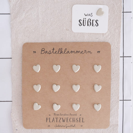 Herzklammer | 12 stk. | Beige