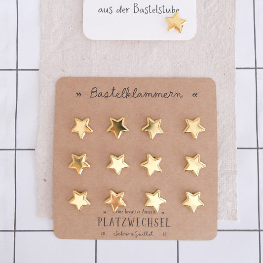 Sternklammer | 12 stk. | Gold