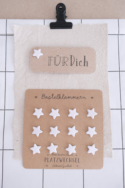 Sternklammer | 12 stk. | Weiß