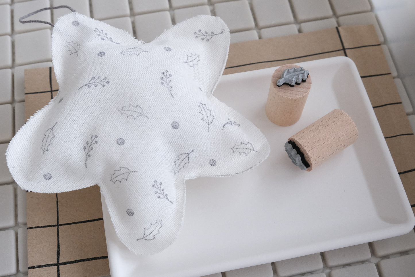 Ministempel | Silberblatt | ø 2 cm