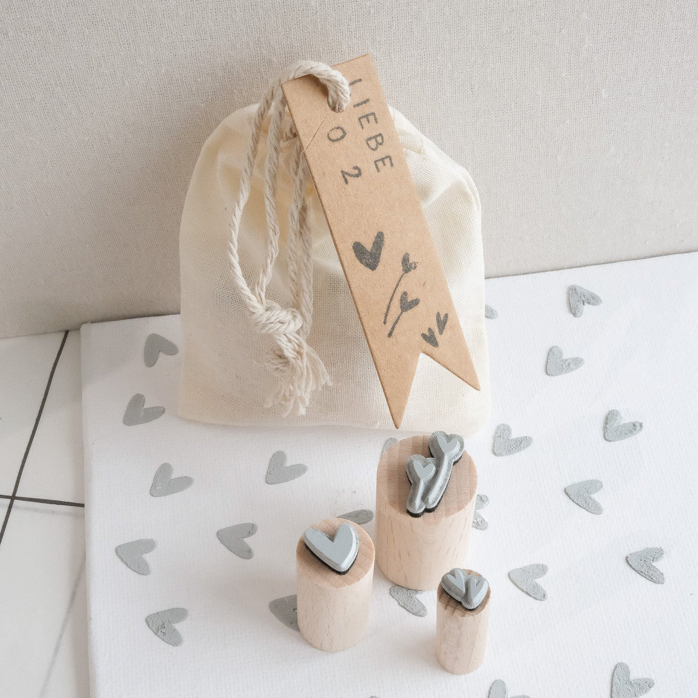 Ministempel Set | Herz Nr 2 | 3 Stück