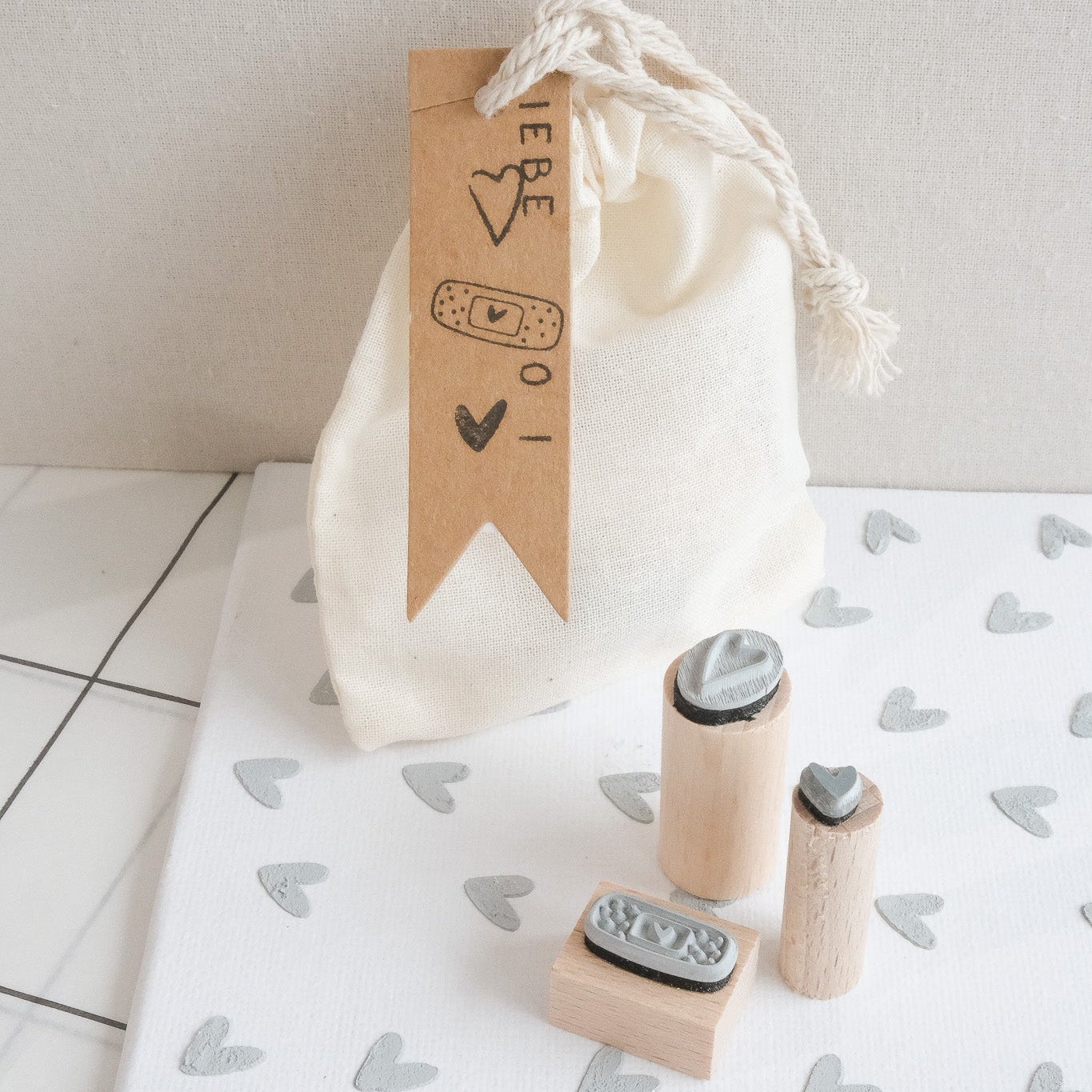 Ministempel Set | Herz Nr 1 | 3 Stück