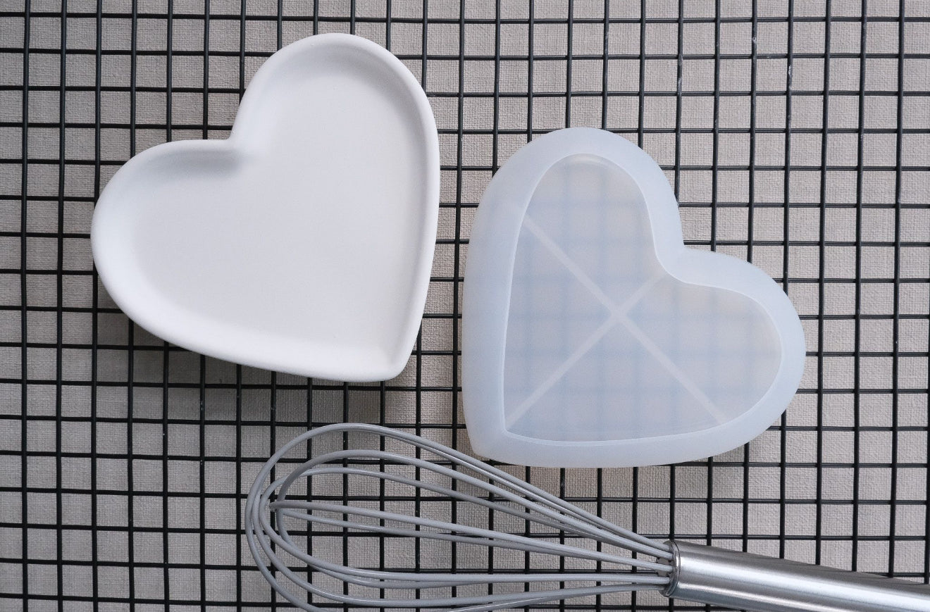 Gießform | Teller Herz | 11,5 x 12,5 cm