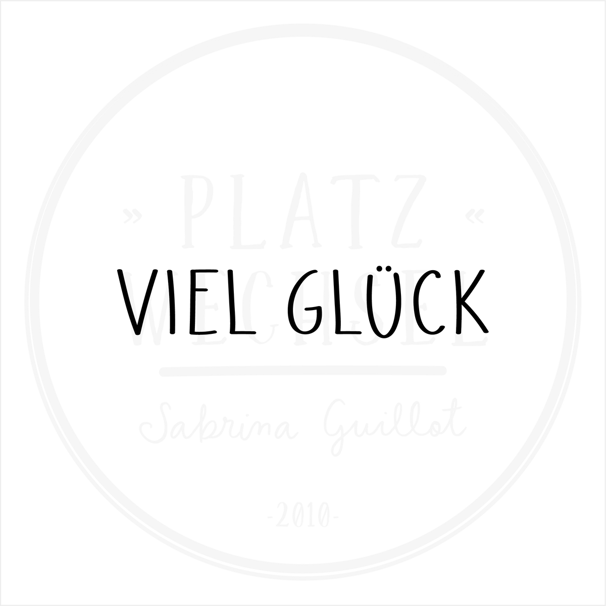 Textstempel | viel Glück | 4,5 cm