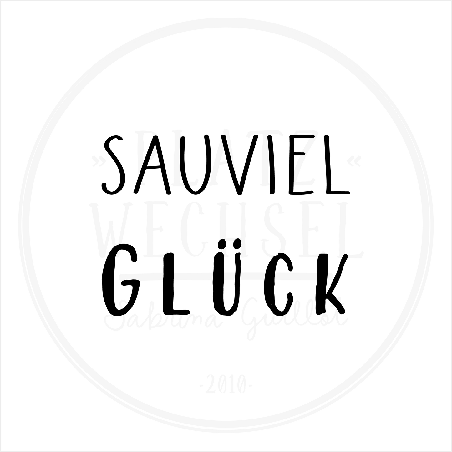 Holzstempel | sauviel Glück | 3 x 3 cm