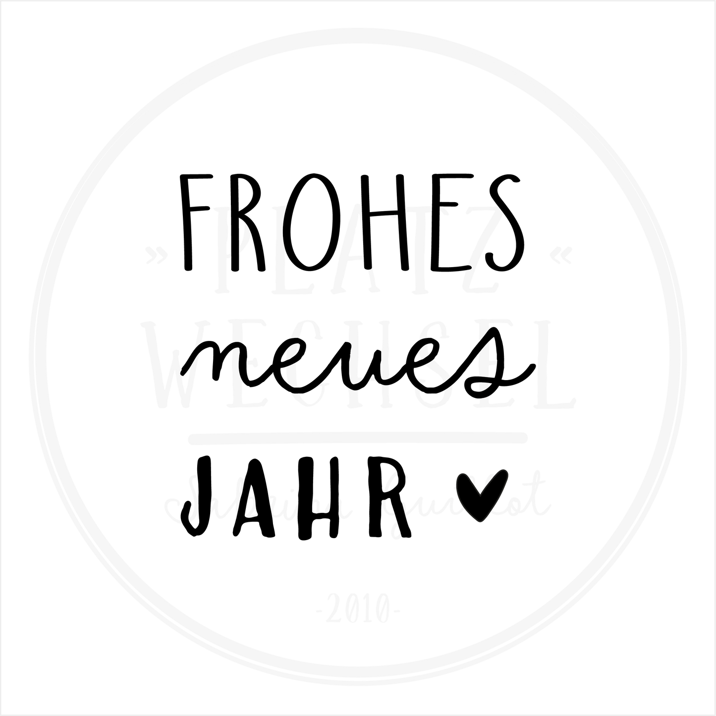 Holzstempel | Frohes Neues Jahr | 3 x 3 cm