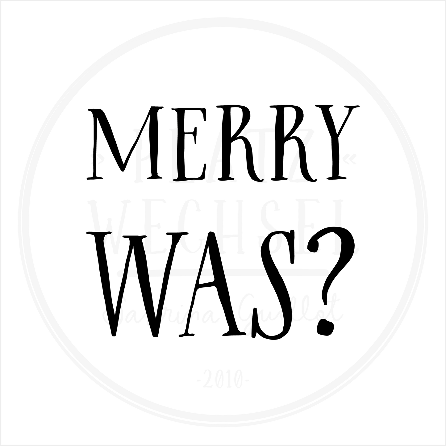 Holzstempel | Merry Was? | 3 x 3 cm