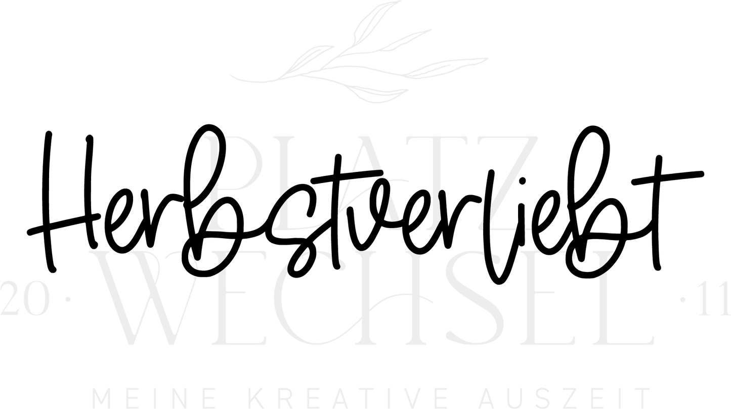 Schriftzug mit Wasserzeichen "Herbstverliebt"