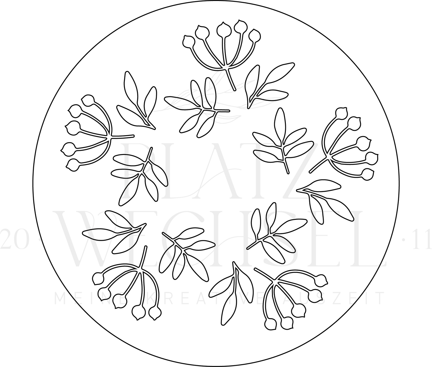 Schablone I "Herbstkranz" I 9 cm