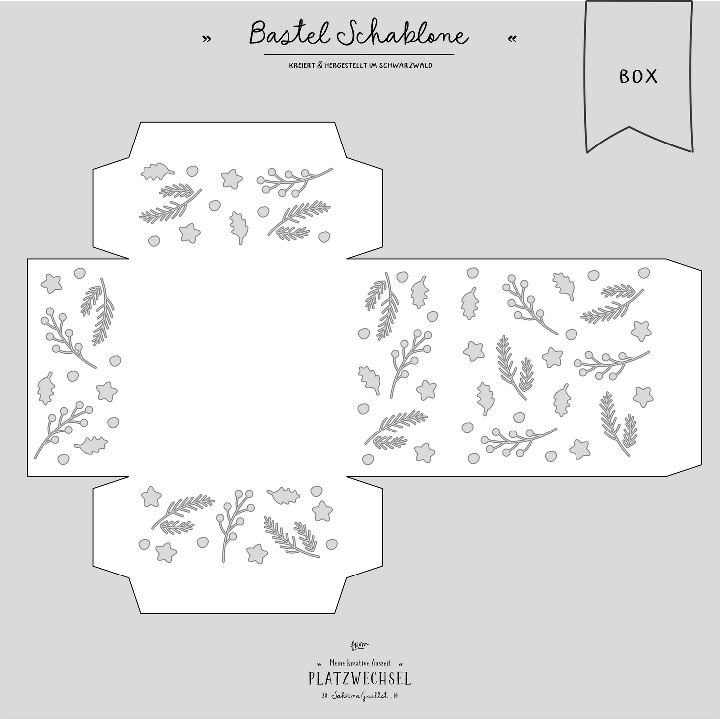 Schablone I Geschenkschachtel I Winterkonfetti