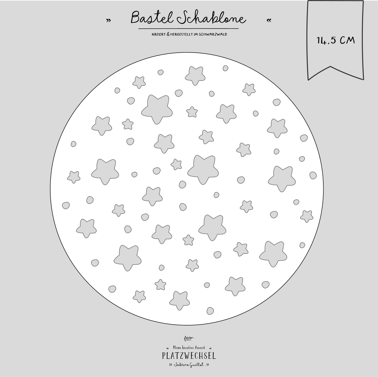 Schablone I Sterne I 14,5 cm