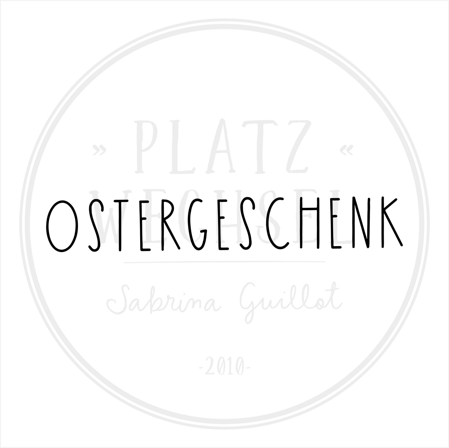 Textstempel | Ostergeschenk | 10 cm