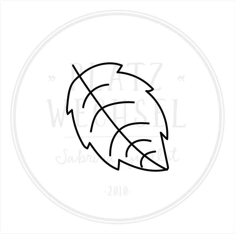 Ministempel | Buchenblatt | ø 2 cm
